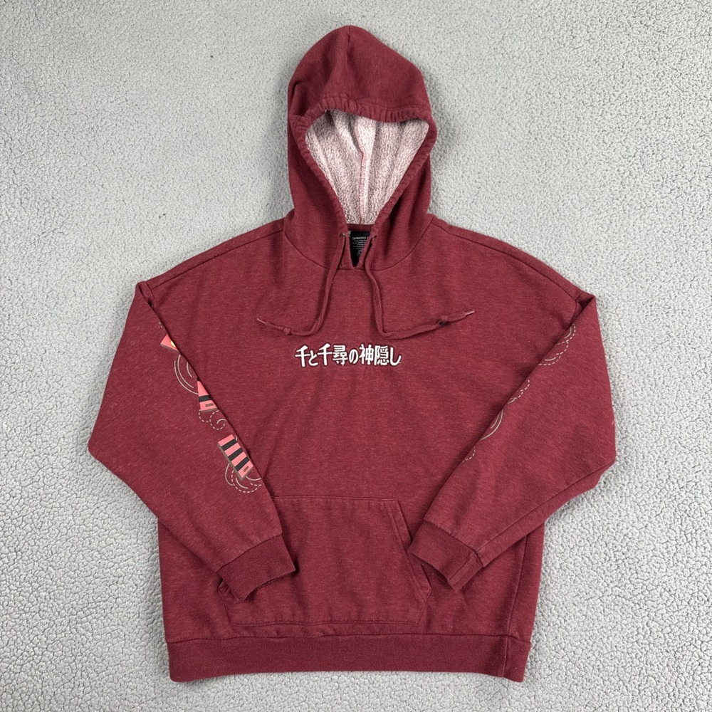 Spirited Away Hoodie Women Medium Red Embroidered Studio Ghibli Japan Anime
